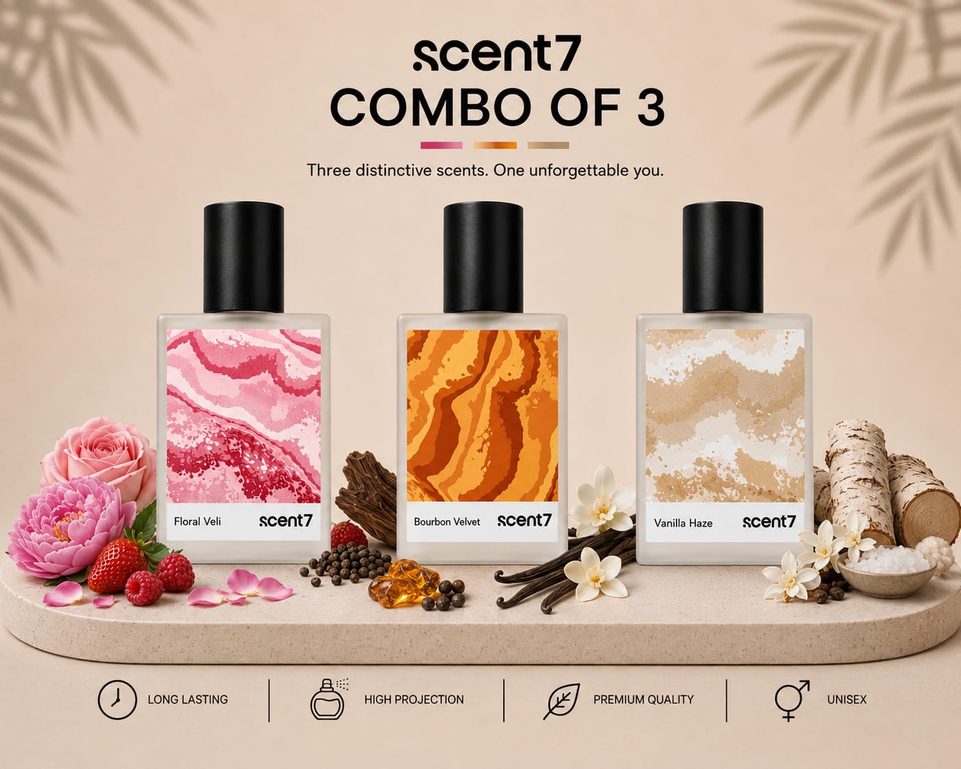 Combo of- Vanilla Haze, Floral Veil & Bourbon Velvet 